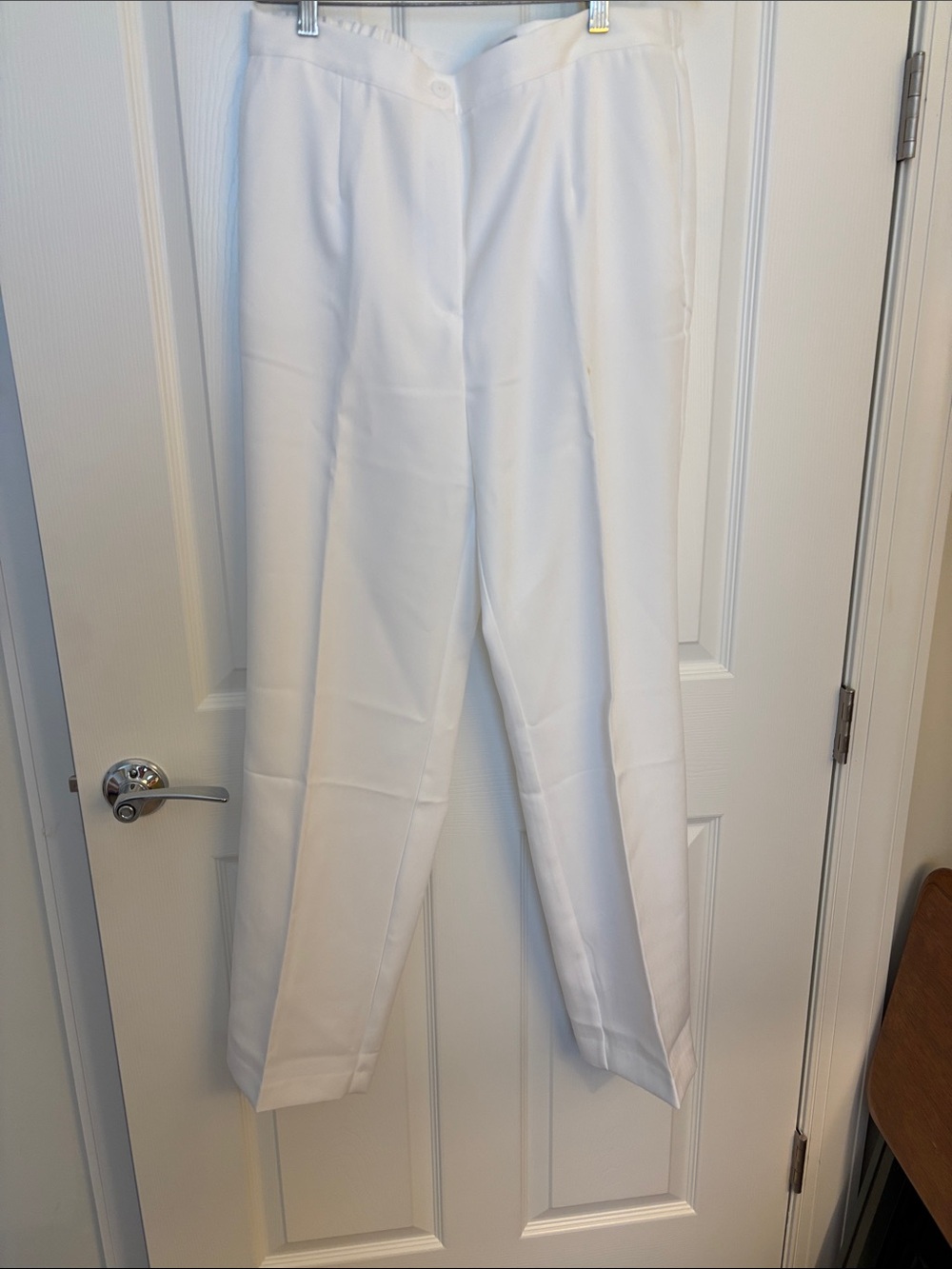Women's White Tailored Dress Trousers